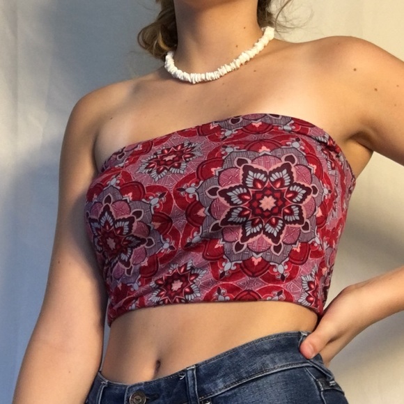 Tops - Handmade floral tube top